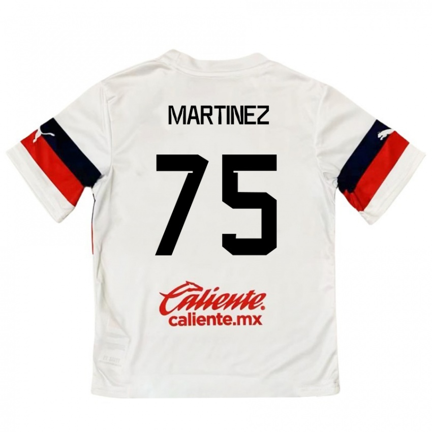 Kinderen Isaac Martínez #75 Wit Rood Uitshirt Uittenue 2024/25 T-Shirt België