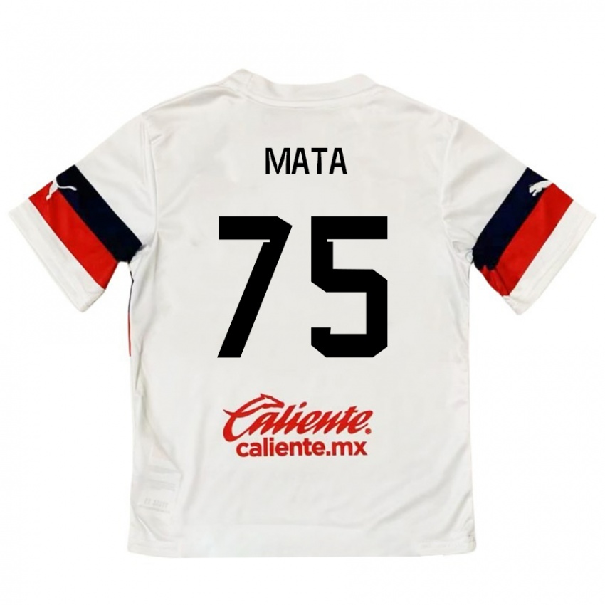 Kinder Hugo Mata #75 Weiß Rot Auswärtstrikot Trikot 2024/25 T-Shirt Belgien