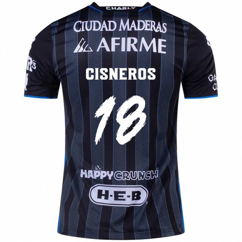 Kinder Ronaldo Cisneros #18 Weiß Schwarz Auswärtstrikot Trikot 2024/25 T-Shirt Belgien