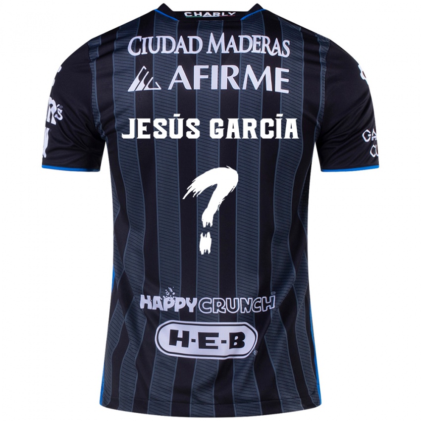 Kinder Jesús García #0 Weiß Schwarz Auswärtstrikot Trikot 2024/25 T-Shirt Belgien