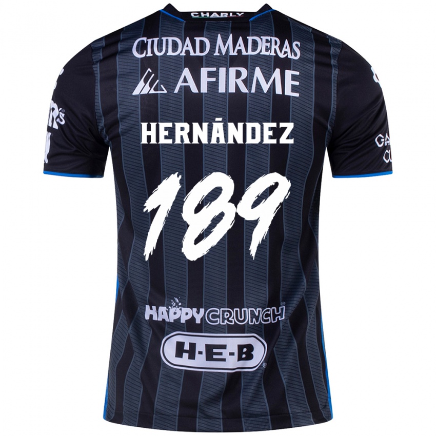 Kinder Sebastián Hernández #189 Weiß Schwarz Auswärtstrikot Trikot 2024/25 T-Shirt Belgien