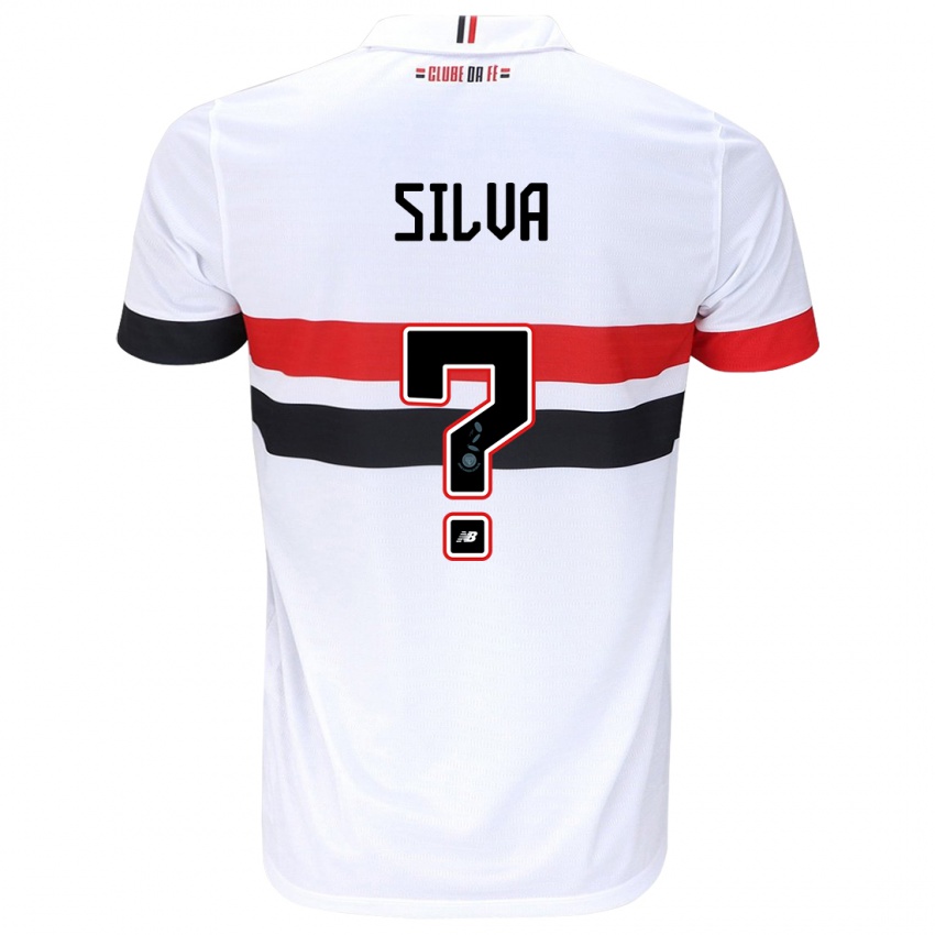 Heren Mateus Silva #0 Wit Rood Zwart Thuisshirt Thuistenue 2024/25 T-Shirt België