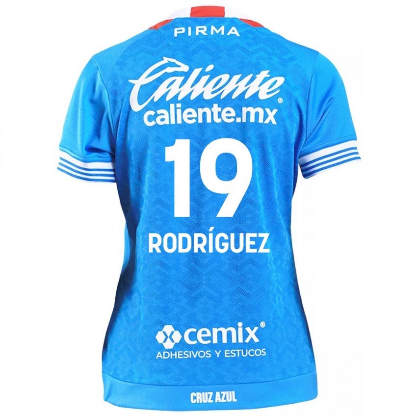 Homme Maillot Carlos Rodriguez #19 Bleu Ciel Tenues Domicile 2024/25 T-Shirt Belgique