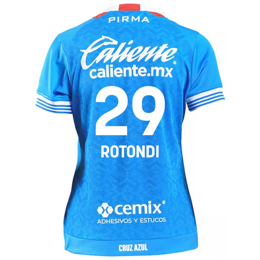 Homme Maillot Carlos Rotondi #29 Bleu Ciel Tenues Domicile 2024/25 T-Shirt Belgique