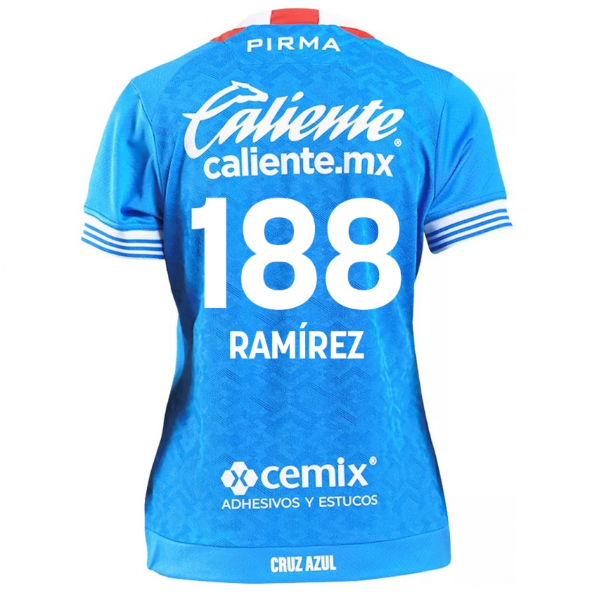 Homme Maillot Diego Ramírez #188 Bleu Ciel Tenues Domicile 2024/25 T-Shirt Belgique