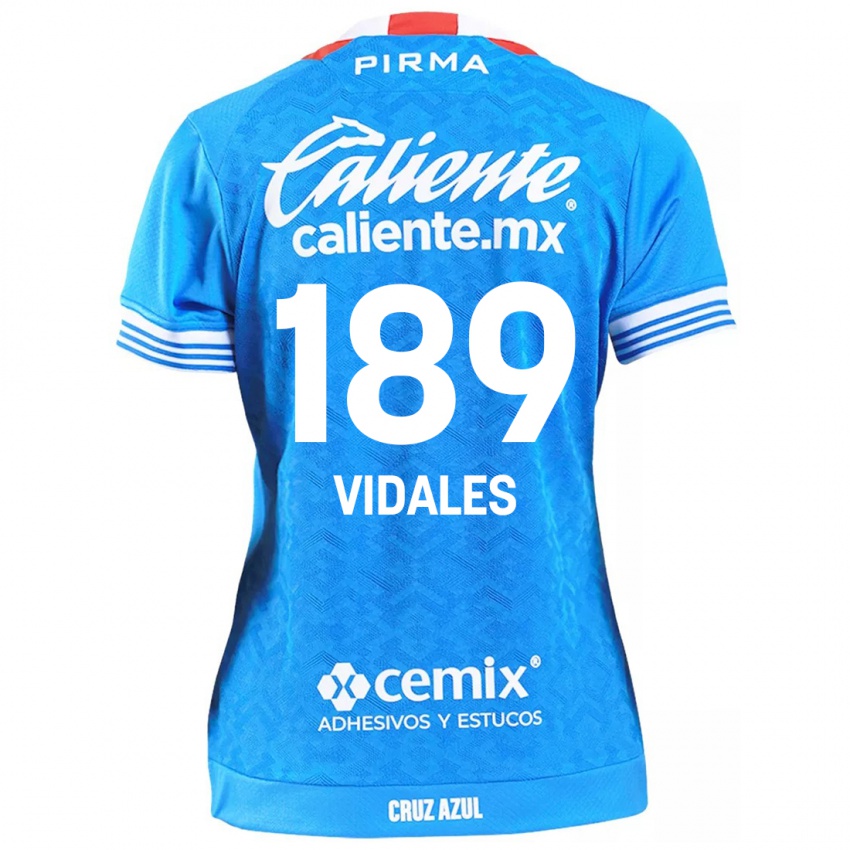 Homme Maillot Álvaro Vidales #189 Bleu Ciel Tenues Domicile 2024/25 T-Shirt Belgique