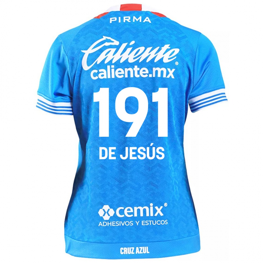 Homme Maillot Luis De Jesús #191 Bleu Ciel Tenues Domicile 2024/25 T-Shirt Belgique