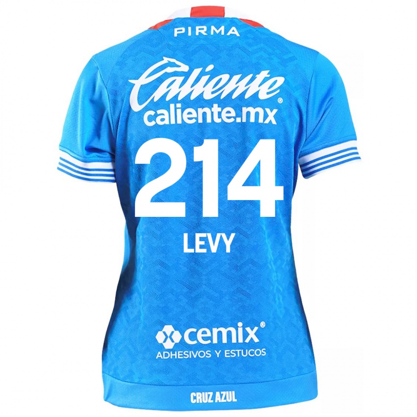 Homme Maillot Mateo Levy #214 Bleu Ciel Tenues Domicile 2024/25 T-Shirt Belgique