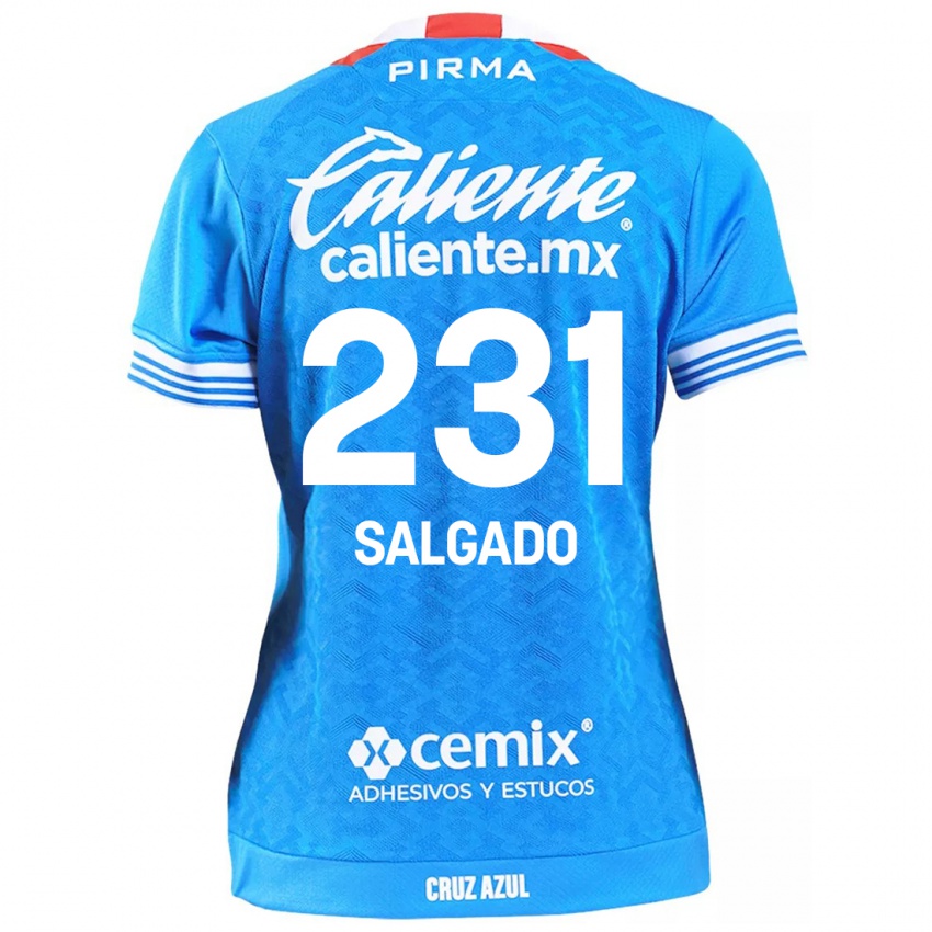 Homme Maillot Bruno Salgado #231 Bleu Ciel Tenues Domicile 2024/25 T-Shirt Belgique