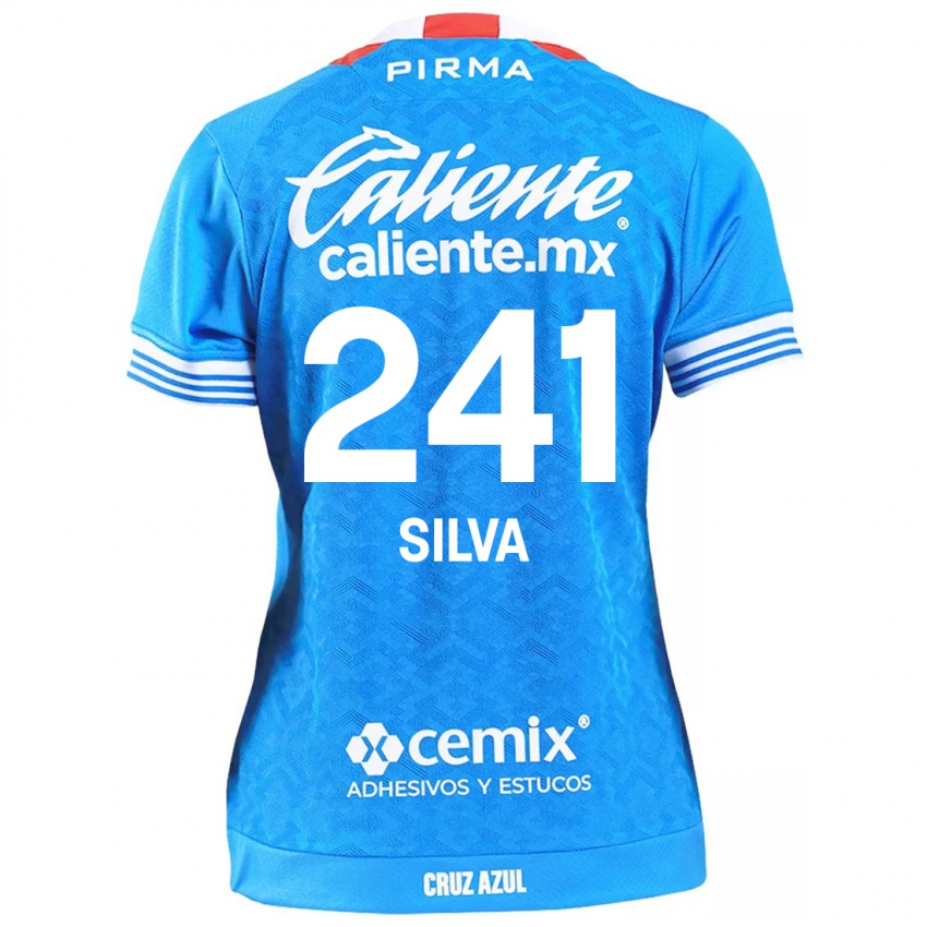 Homme Maillot Iván Silva #241 Bleu Ciel Tenues Domicile 2024/25 T-Shirt Belgique