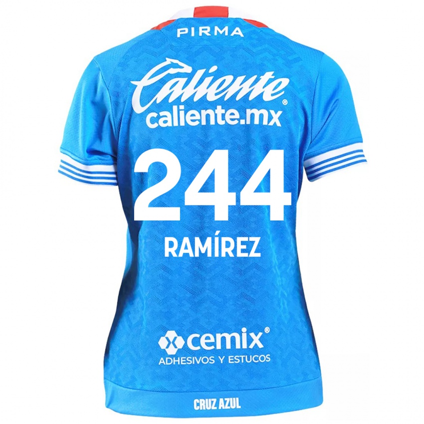 Homme Maillot Nicolás Ramírez #244 Bleu Ciel Tenues Domicile 2024/25 T-Shirt Belgique