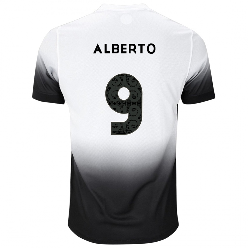 Heren Yuri Alberto #9 Wit Zwart Thuisshirt Thuistenue 2024/25 T-Shirt België