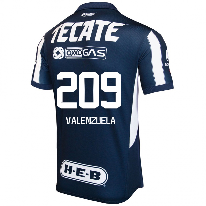 Homme Maillot Francisco Valenzuela #209 Bleu Rouge Blanc Tenues Domicile 2024/25 T-Shirt Belgique