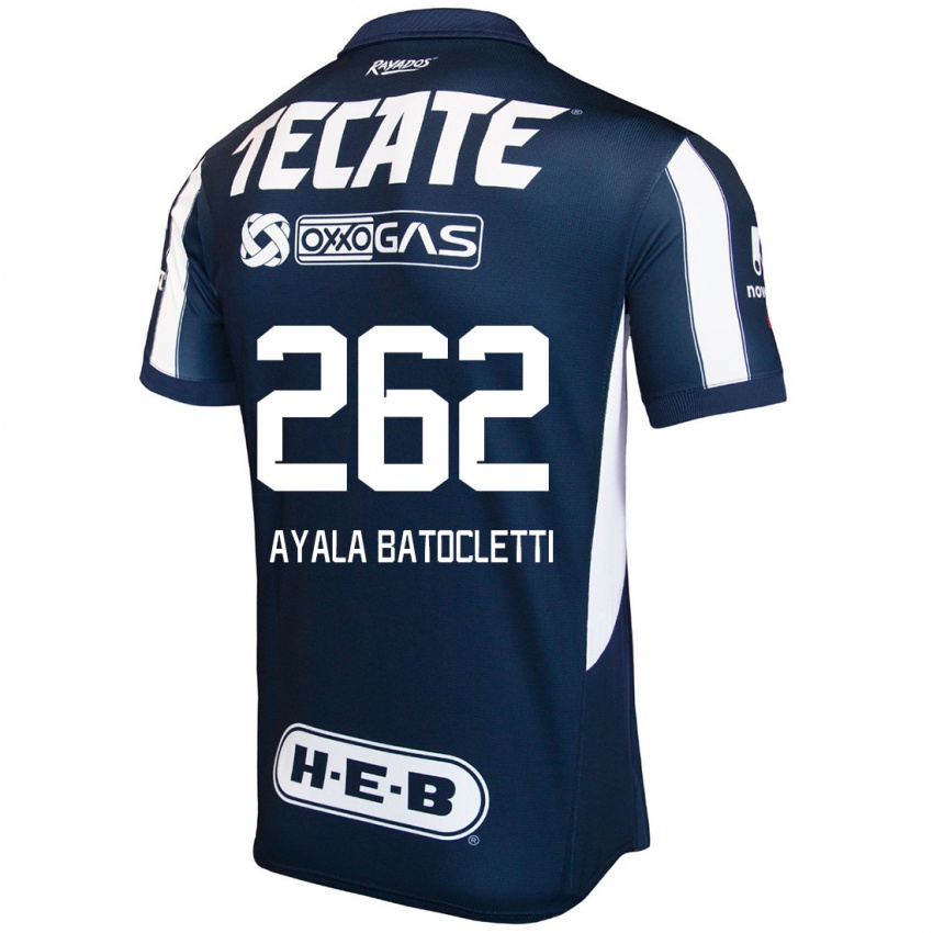 Heren Nahuel Ayala Batocletti #262 Blauw Rood Wit Thuisshirt Thuistenue 2024/25 T-Shirt België