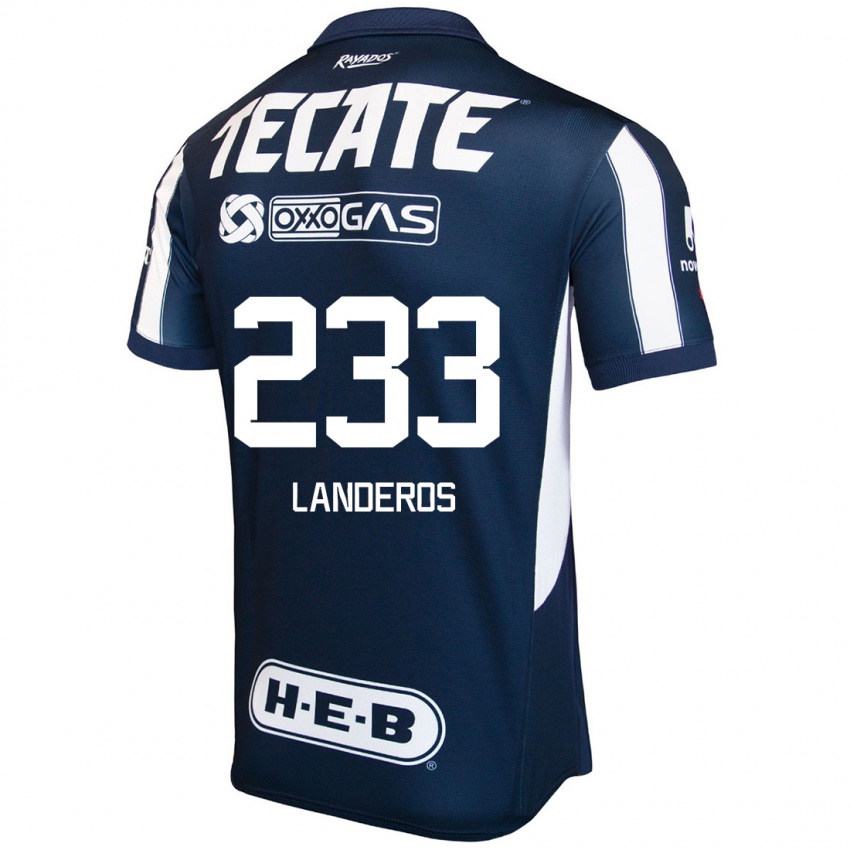 Heren Jorge Landeros #233 Blauw Rood Wit Thuisshirt Thuistenue 2024/25 T-Shirt België