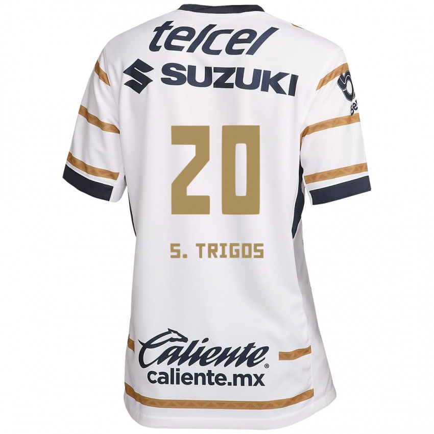 Homme Maillot Santiago Trigos #20 Obsidienne Blanche Tenues Domicile 2024/25 T-Shirt Belgique