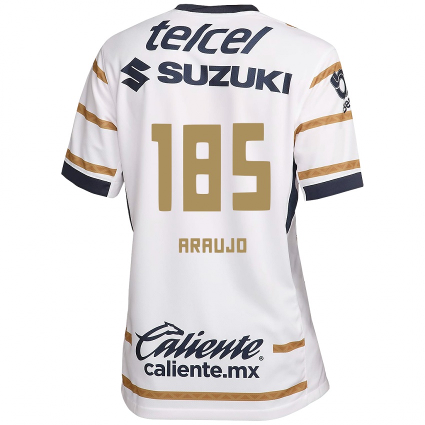 Homme Maillot Andrés Araujo #185 Obsidienne Blanche Tenues Domicile 2024/25 T-Shirt Belgique