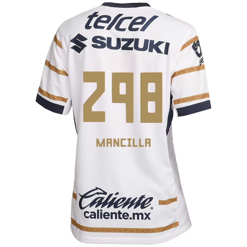 Homme Maillot José Mancilla #298 Obsidienne Blanche Tenues Domicile 2024/25 T-Shirt Belgique