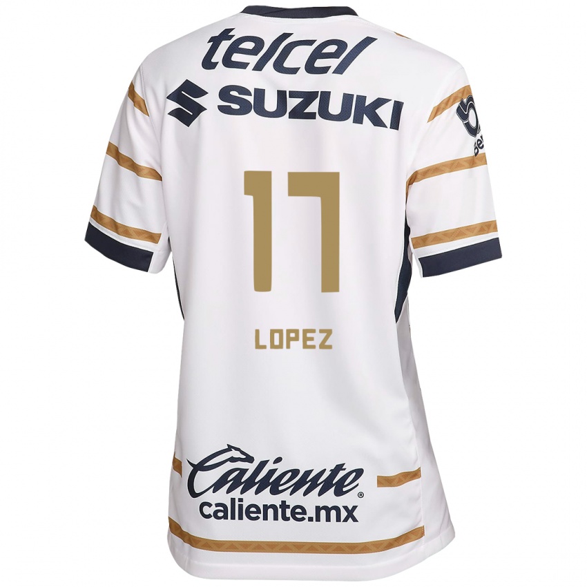 Homme Maillot Leonel Lopez #17 Obsidienne Blanche Tenues Domicile 2024/25 T-Shirt Belgique