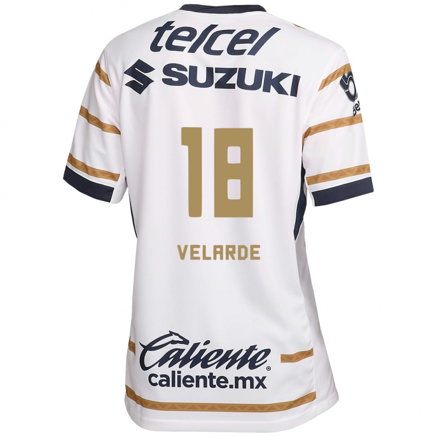 Homme Maillot Efrain Velarde #18 Obsidienne Blanche Tenues Domicile 2024/25 T-Shirt Belgique