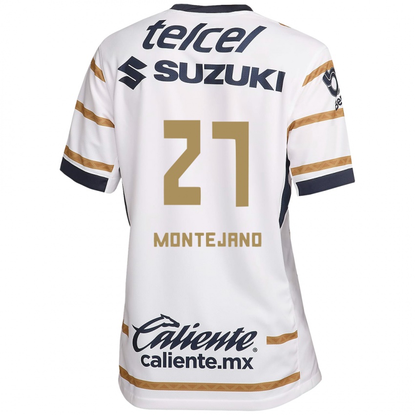 Homme Maillot Emanuel Montejano #27 Obsidienne Blanche Tenues Domicile 2024/25 T-Shirt Belgique