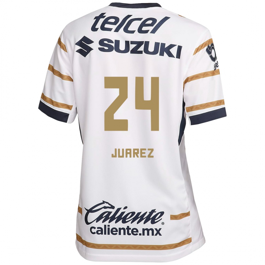 Homme Maillot Gabriela Juarez #24 Obsidienne Blanche Tenues Domicile 2024/25 T-Shirt Belgique