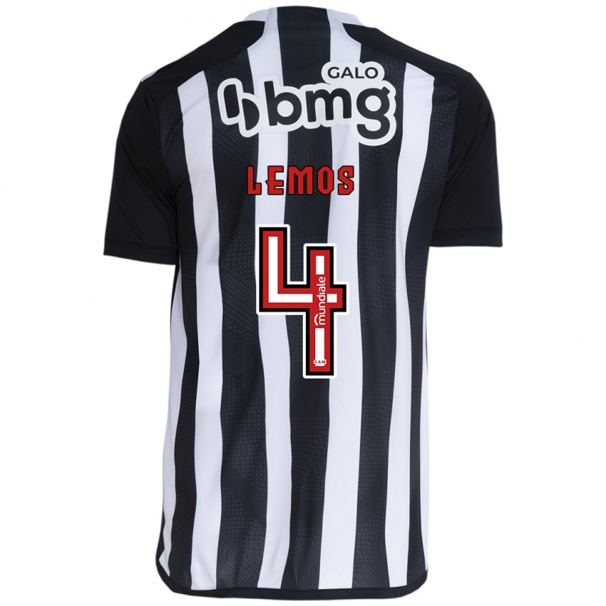 Homme Maillot Mauricio Lemos #4 Blanc Noir Tenues Domicile 2024/25 T-Shirt Belgique