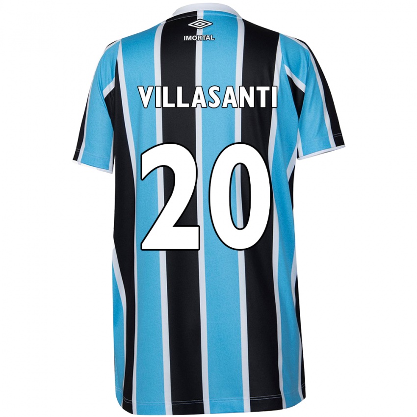 Herren Mathías Villasanti #20 Blau Schwarz Weiß Heimtrikot Trikot 2024/25 T-Shirt Belgien