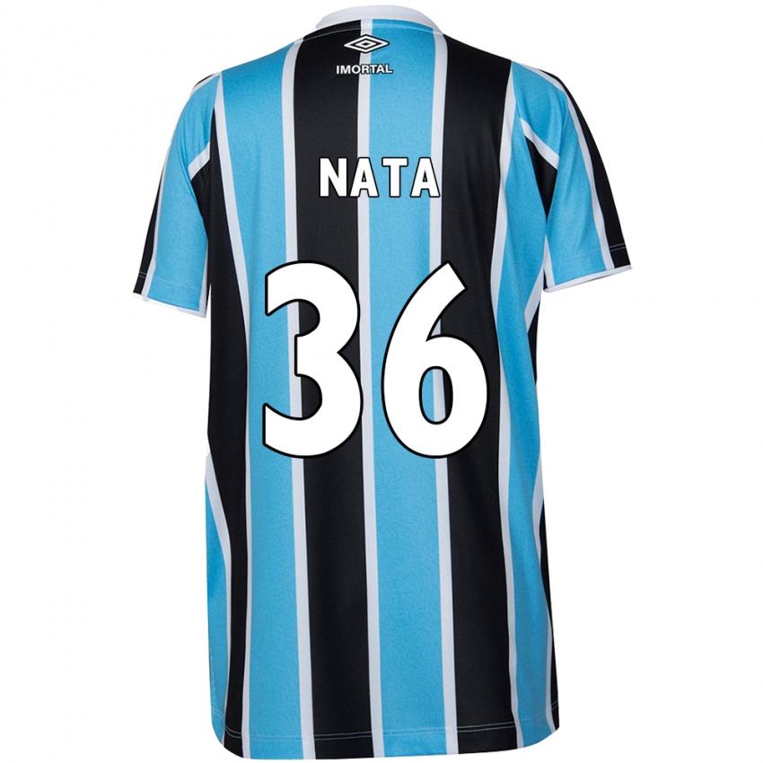 Heren Natã #36 Blauw Zwart Wit Thuisshirt Thuistenue 2024/25 T-Shirt België