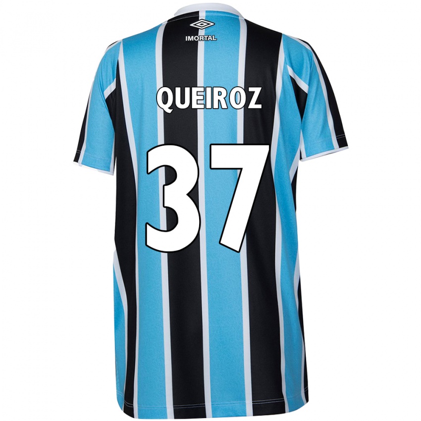 Heren Du Queiroz #37 Blauw Zwart Wit Thuisshirt Thuistenue 2024/25 T-Shirt België