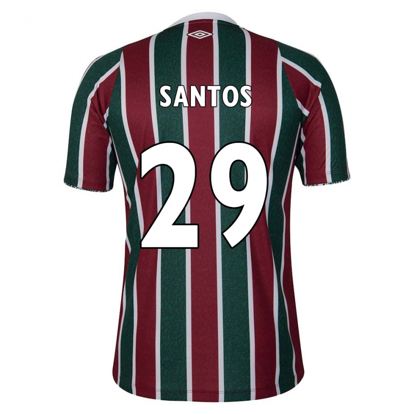 Homme Maillot Thiago Santos #29 Vert Marron Blanc Tenues Domicile 2024/25 T-Shirt Belgique