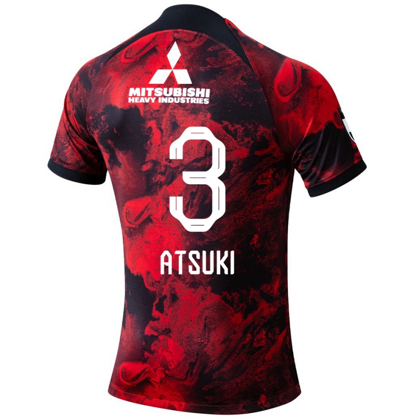 Herren Atsuki Ito #3 Rot Schwarz Heimtrikot Trikot 2024/25 T-Shirt Belgien