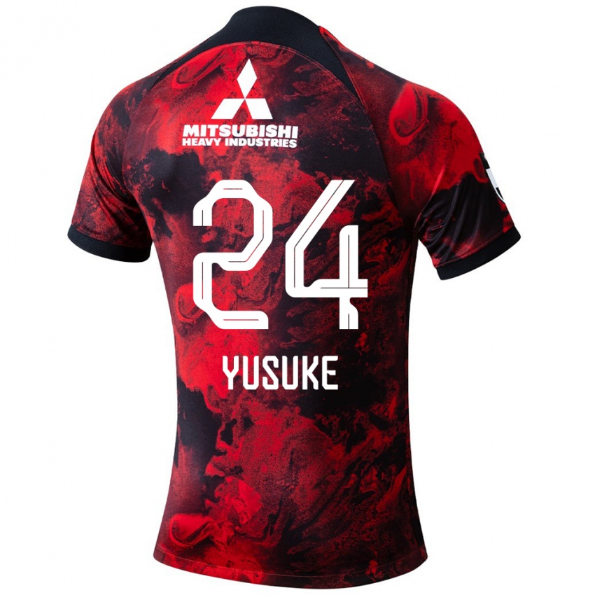 Herren Yusuke Matsuo #24 Rot Schwarz Heimtrikot Trikot 2024/25 T-Shirt Belgien