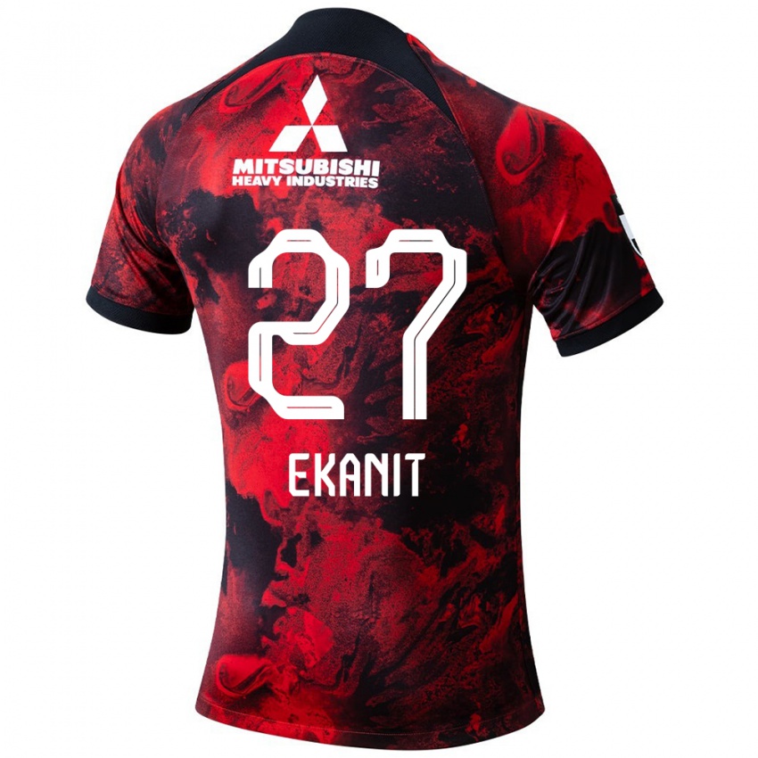 Herren Ekanit Panya #27 Rot Schwarz Heimtrikot Trikot 2024/25 T-Shirt Belgien