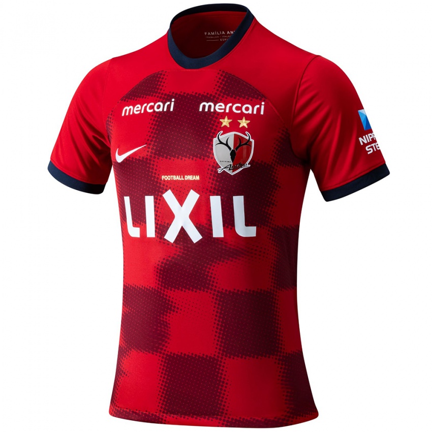 Heren Gaku Shibasaki #10 Rood Blauw Wit Thuisshirt Thuistenue 2024/25 T-Shirt België