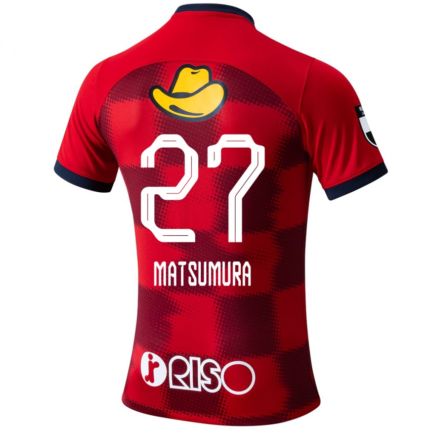 Homme Maillot Yuta Matsumura #27 Rouge Bleu Blanc Tenues Domicile 2024/25 T-Shirt Belgique