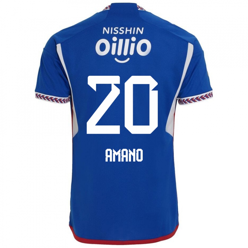 Heren Jun Amano #20 Blauw Wit Rood Thuisshirt Thuistenue 2024/25 T-Shirt België