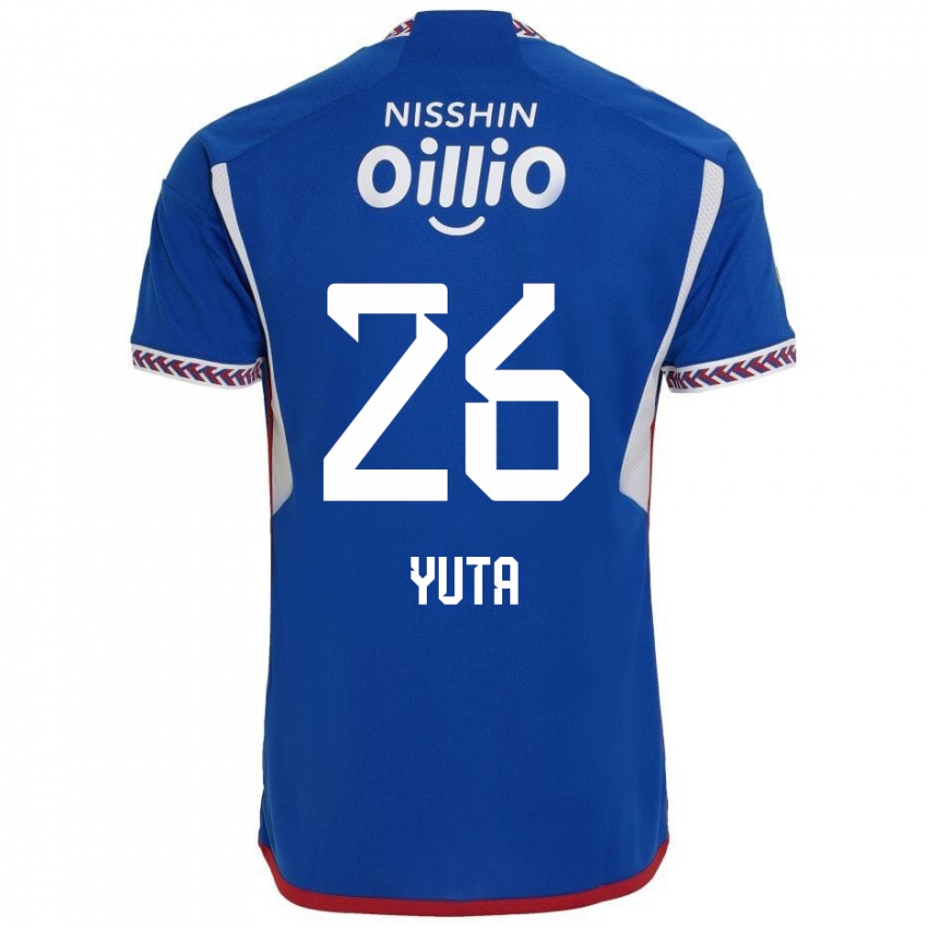 Heren Yuta Koike #26 Blauw Wit Rood Thuisshirt Thuistenue 2024/25 T-Shirt België