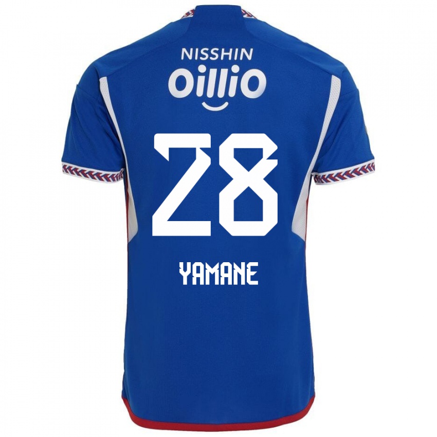 Heren Riku Yamane #28 Blauw Wit Rood Thuisshirt Thuistenue 2024/25 T-Shirt België