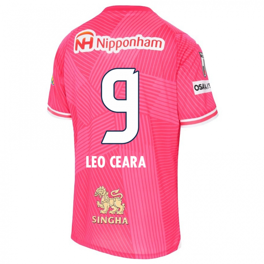 Herren Leo Ceara #9 Rosa Weiß Heimtrikot Trikot 2024/25 T-Shirt Belgien