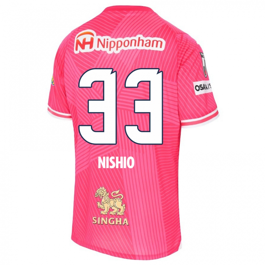 Herren Ryuya Nishio #33 Rosa Weiß Heimtrikot Trikot 2024/25 T-Shirt Belgien