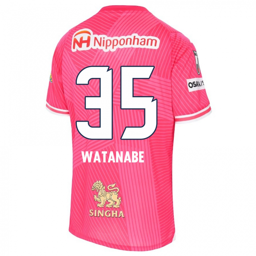 Herren Ryo Watanabe #35 Rosa Weiß Heimtrikot Trikot 2024/25 T-Shirt Belgien