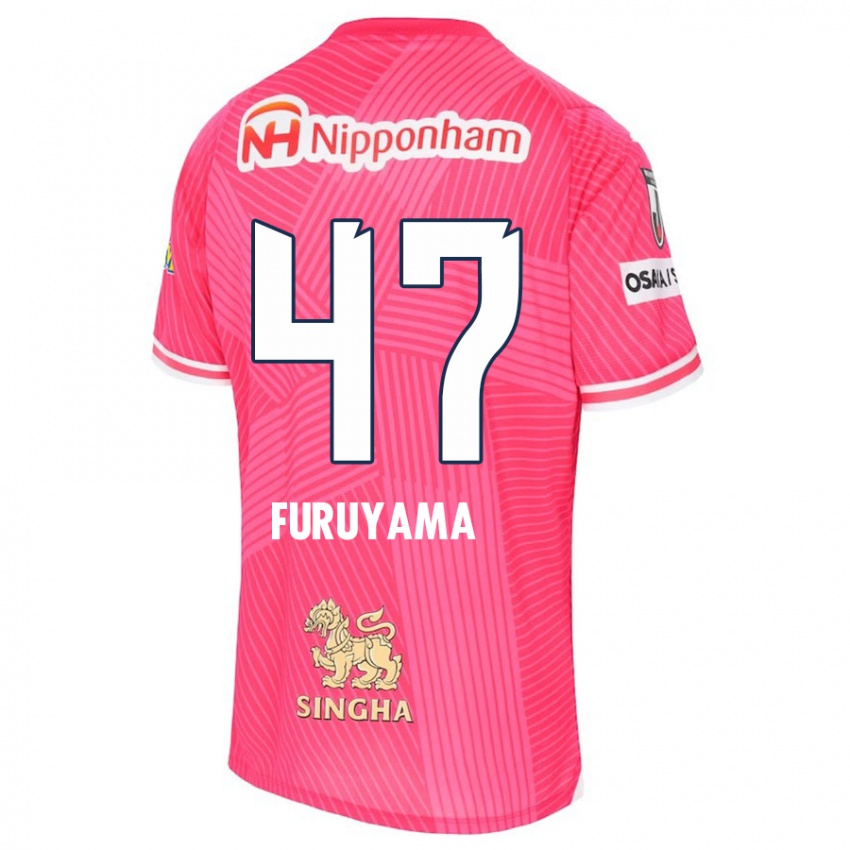 Homme Maillot Kengo Furuyama #47 Rose Blanc Tenues Domicile 2024/25 T-Shirt Belgique