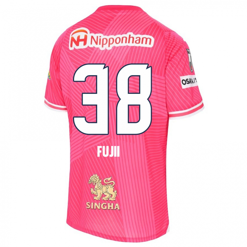 Herren Ryuya Fujii #38 Rosa Weiß Heimtrikot Trikot 2024/25 T-Shirt Belgien