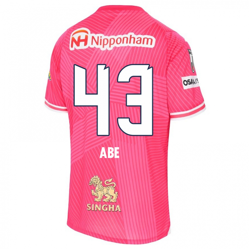 Herren Yosei Abe #43 Rosa Weiß Heimtrikot Trikot 2024/25 T-Shirt Belgien