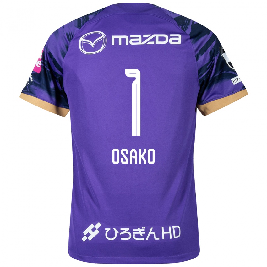 Homme Maillot Keisuke Osako #1 Blanc Violet Tenues Domicile 2024/25 T-Shirt Belgique