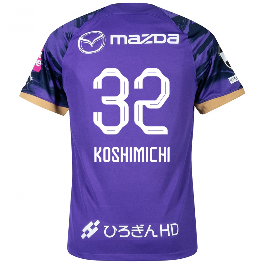 Homme Maillot Sota Koshimichi #32 Blanc Violet Tenues Domicile 2024/25 T-Shirt Belgique