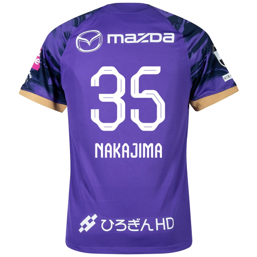 Homme Maillot Yotaro Nakajima #35 Blanc Violet Tenues Domicile 2024/25 T-Shirt Belgique