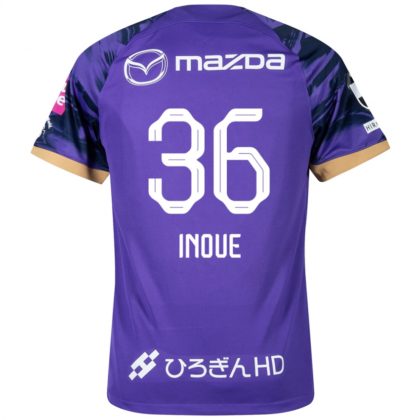 Homme Maillot Aren Inoue #36 Blanc Violet Tenues Domicile 2024/25 T-Shirt Belgique