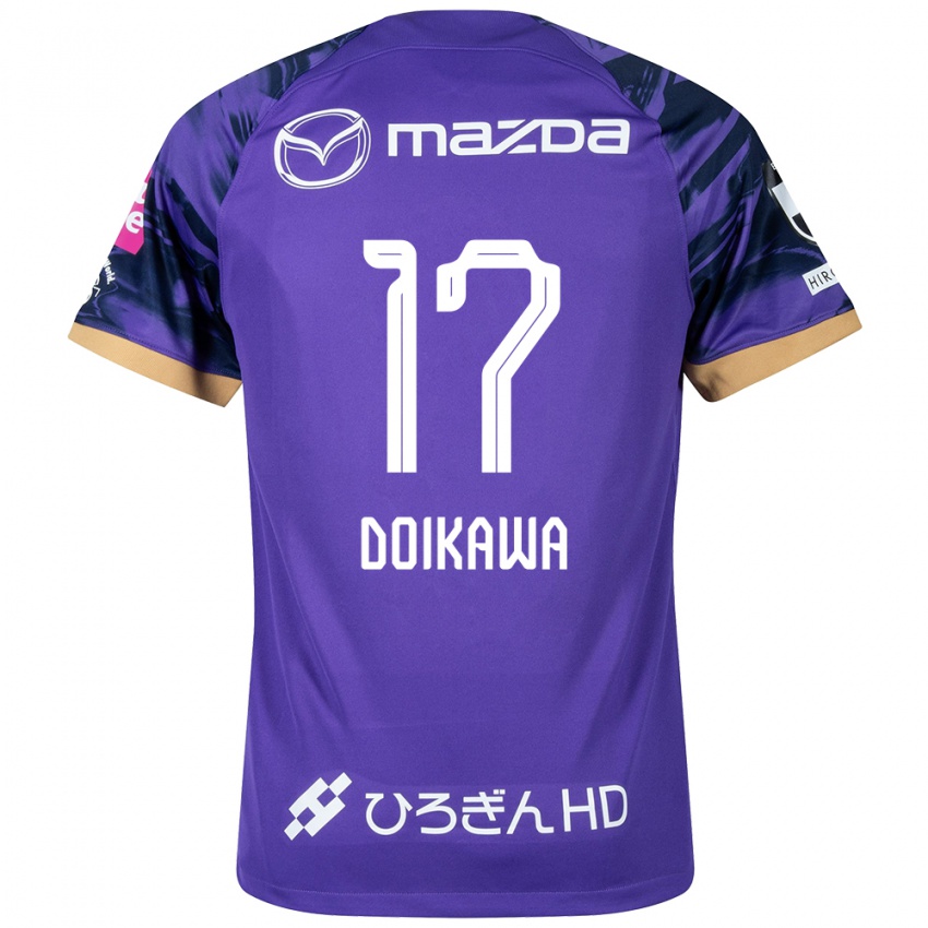 Homme Maillot Haruto Doikawa #17 Blanc Violet Tenues Domicile 2024/25 T-Shirt Belgique